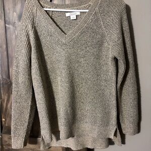 Natural Reflections V-Neck Sweater - Tan